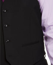 Alfani Mens Classic fit Button-Up Suit Vest XL Black Solid Stretch