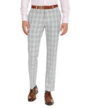 Tommy Hilfiger Men's Classic-Fit TH Flex Stretch Grey Plaid Dress Pants 32 x 30
