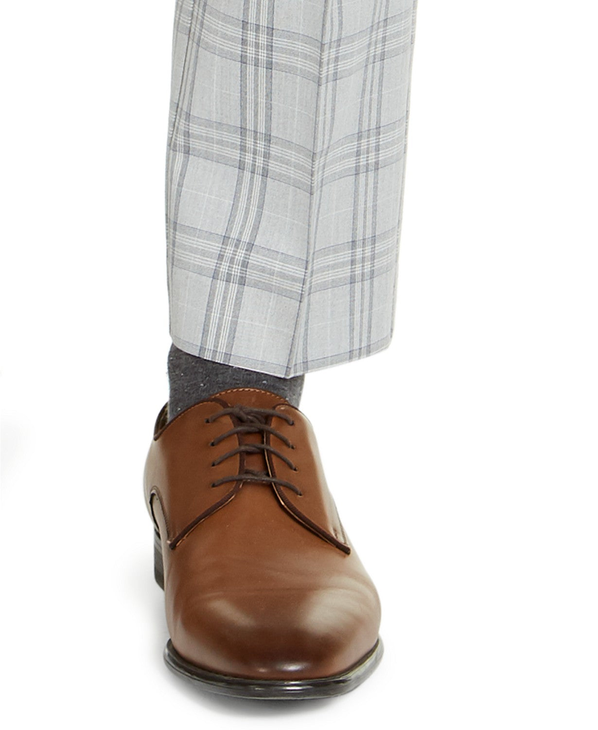 Tommy Hilfiger Men's Classic-Fit TH Flex Stretch Grey Plaid Dress Pants 32 x 30