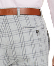 Tommy Hilfiger Men's Modern-Fit TH Flex Stretch Grey Plaid Dress Pants 38 x 30