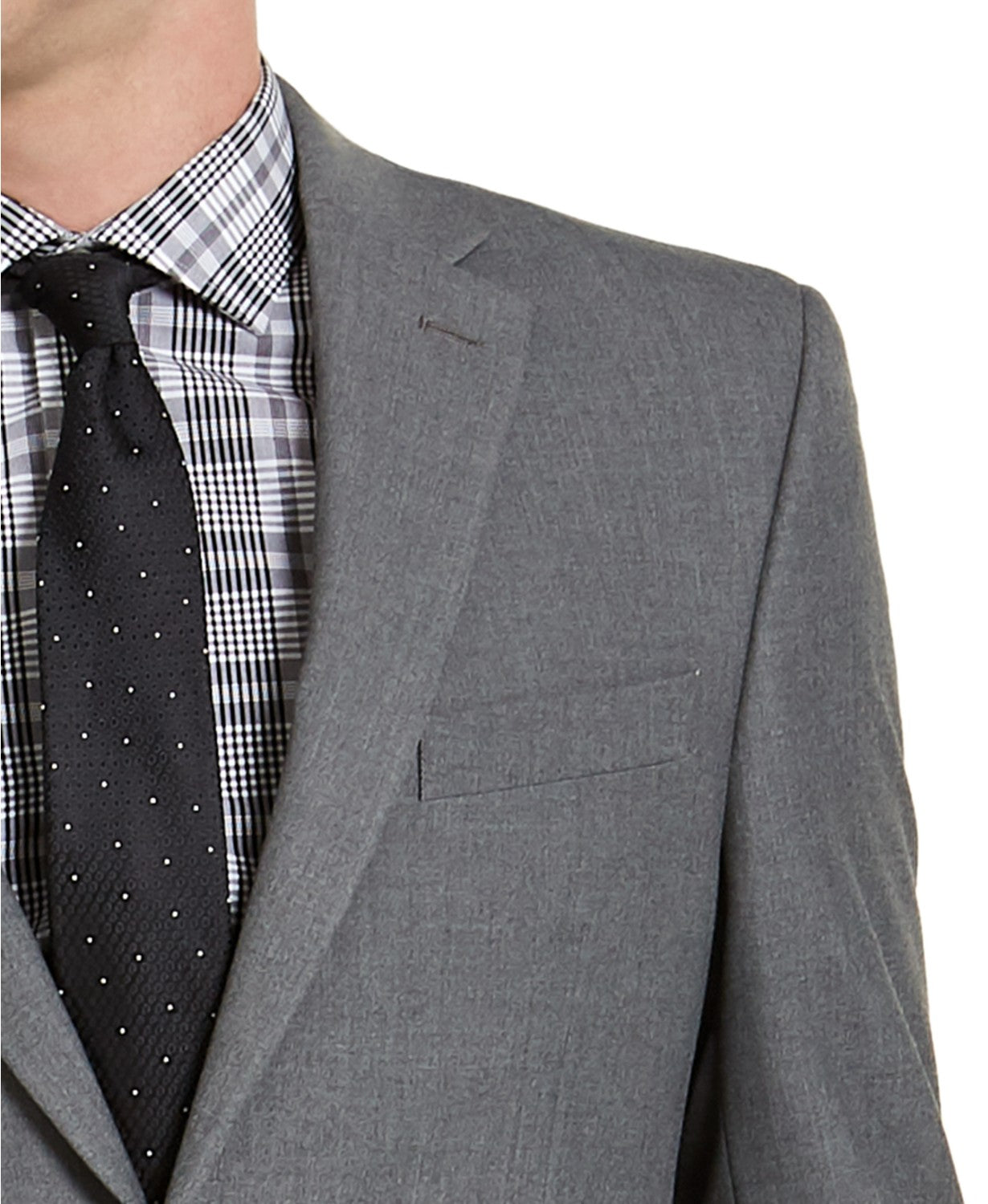 Izod Mens Classic fit Suit Jacket Only 36 R Grey Solid Sport Coat