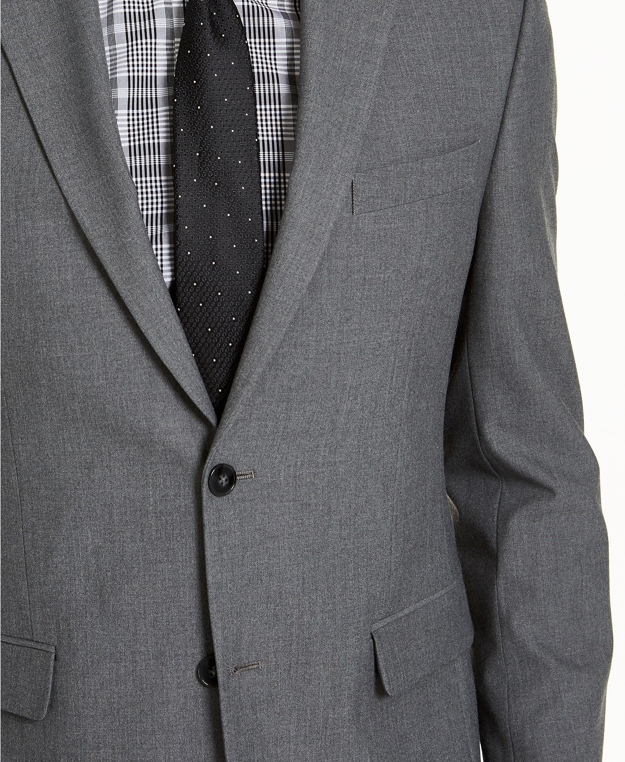 Izod Mens Classic fit Suit Jacket Only 36 R Grey Solid Sport Coat