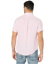 Polo Ralph Lauren Men's Short Sleeve Linen Button Down Shirt Pink XS