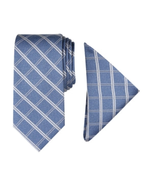 Nautica Mens Regular fit Tie Necktie One Size Grey Marion Grid