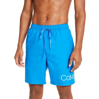 Calvin Klein Mens Regular fit Swim Trunks Swimwear XXL Blue Solid