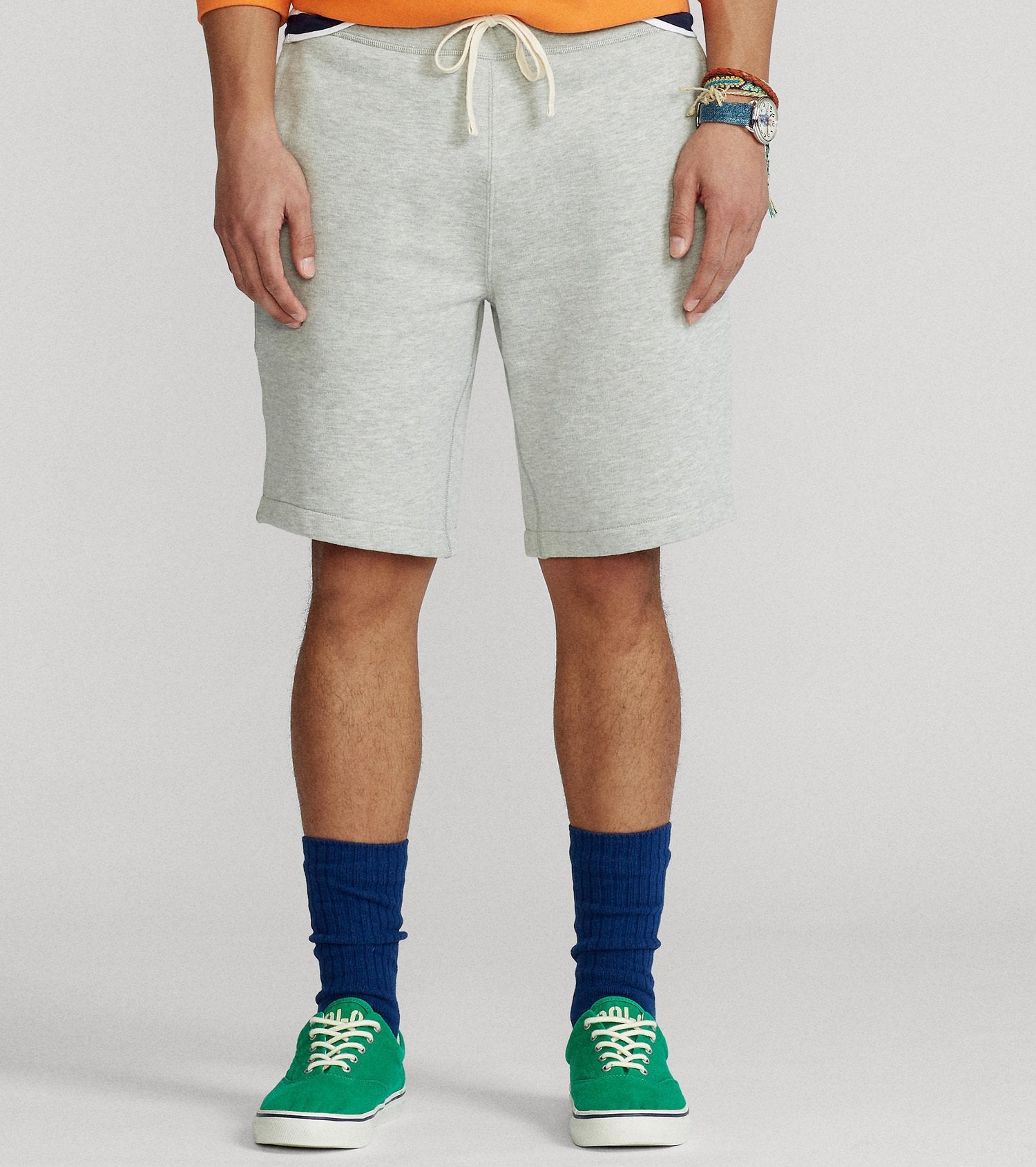 Polo Ralph Lauren Men's 9.5 Cotton Blend Fleece Shorts Cruise Navy Blue Large