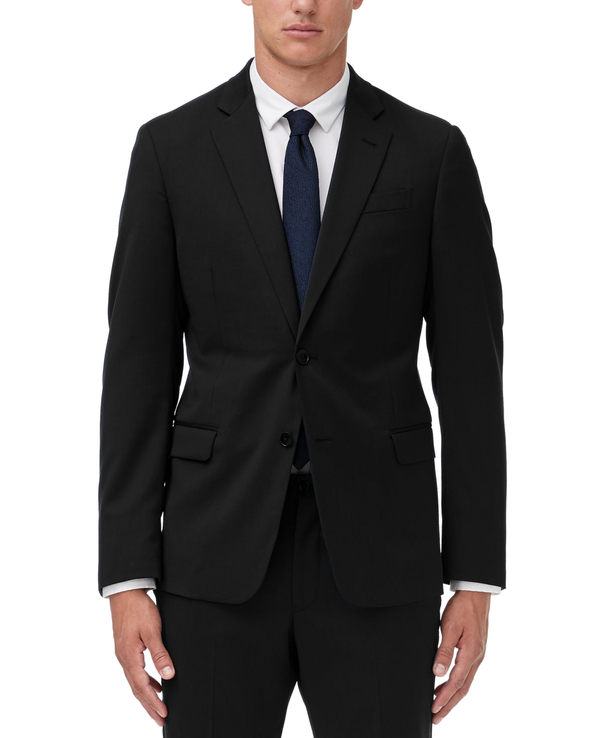 AX Armani Exchange Men's Slim Fit Solid Sport Coat Blazer Black 44L