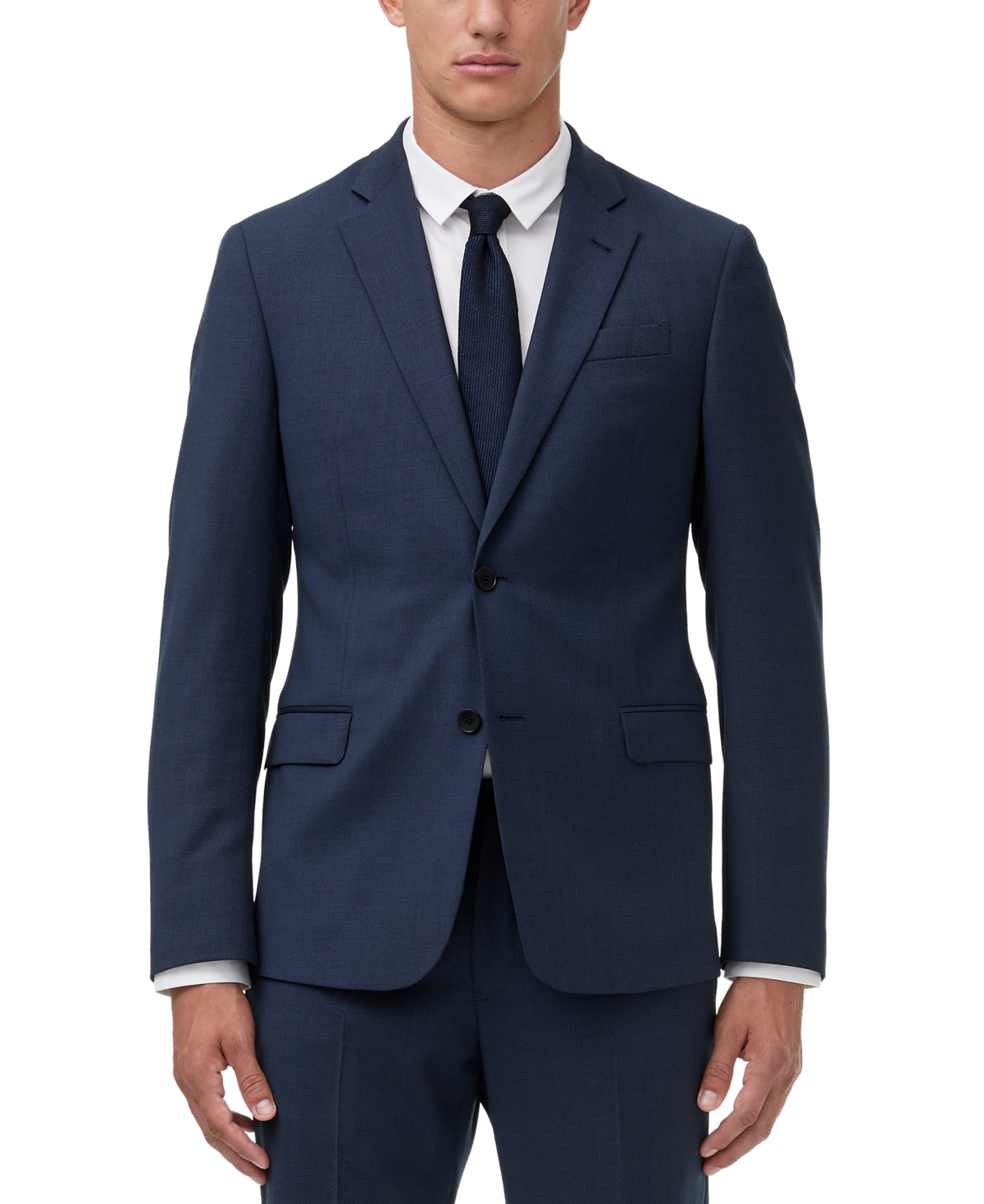 Armani Exchange Men's Slim Fit Birdseye Sport Coat Blazer Navy Blue 40L