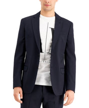 Ax Armani Exchange Mens Slim fit Suit Jacket Blazer 38 R Navy Blue Solid