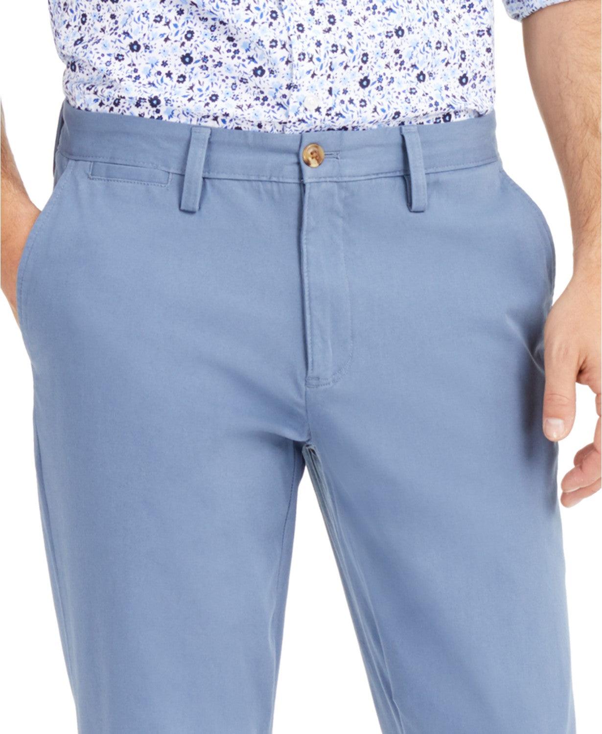 Club Room Mens Classic fit Chinos Pants 38 / 30 Blue Solid