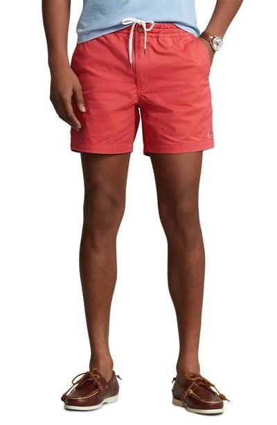 Polo Ralph Lauren Mens 6" Prepster Shorts Starboard Red Small Drawstring