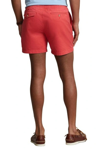 Polo Ralph Lauren Mens 6" Prepster Shorts Starboard Red Small Drawstring