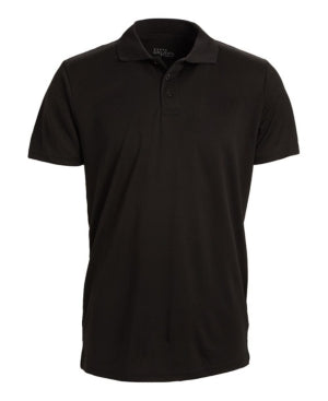 Galaxy By Harvic Mens Tagless Short Sleeve Polo Shirt Black Medium