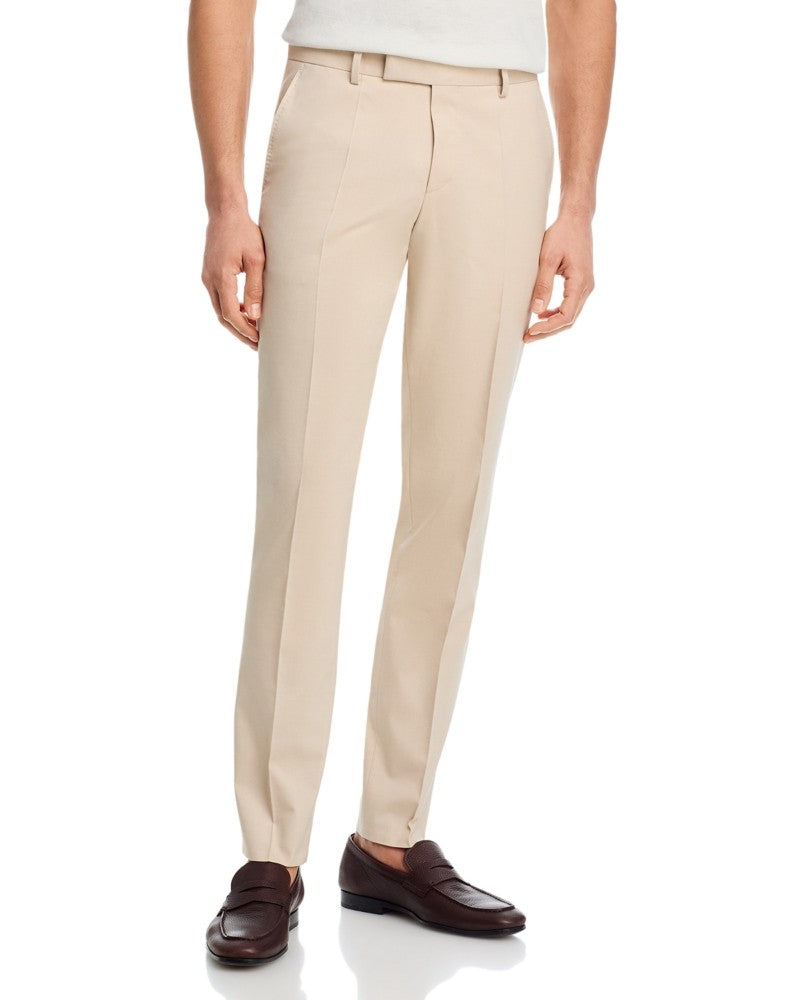 Hugo Boss Mens Extra Slim fit Cotton Dress Pants 30 / 29 Beige Solid