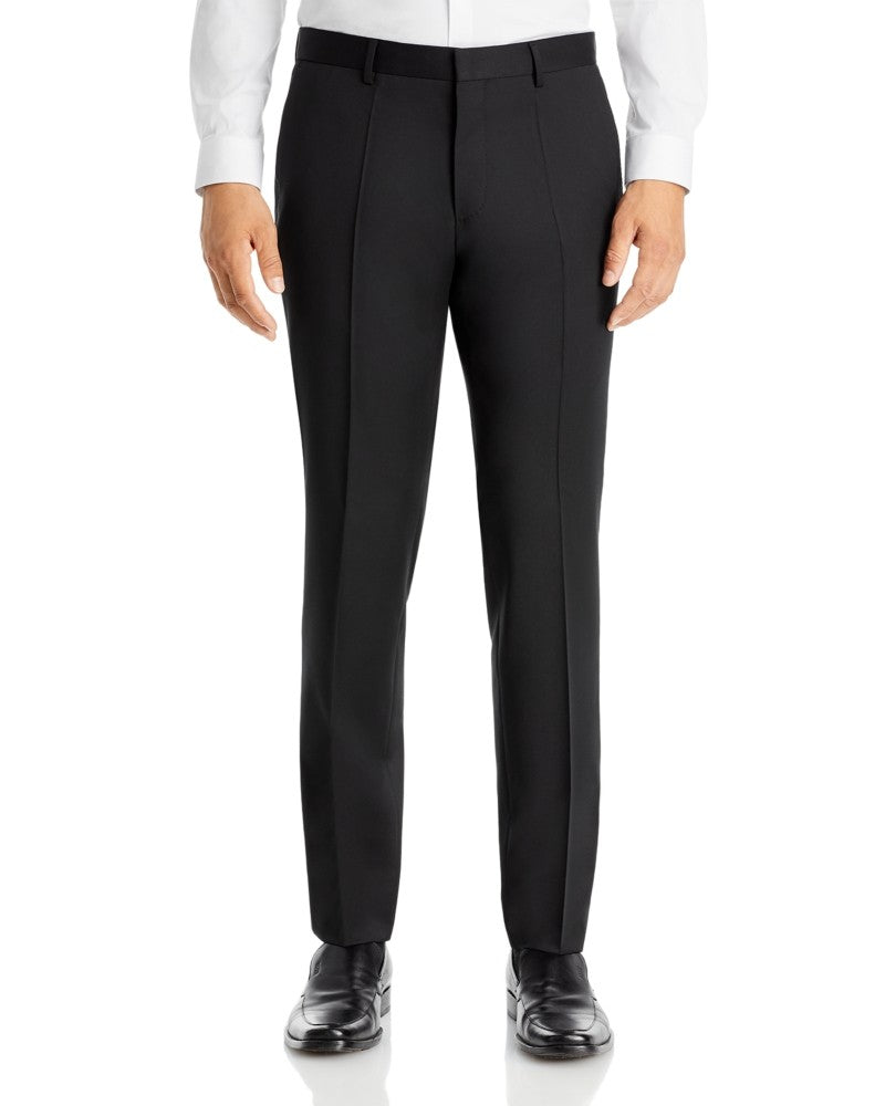 Hugo Boss Mens Slim fit Wool Dress Pants 36 / 32 Black Solid