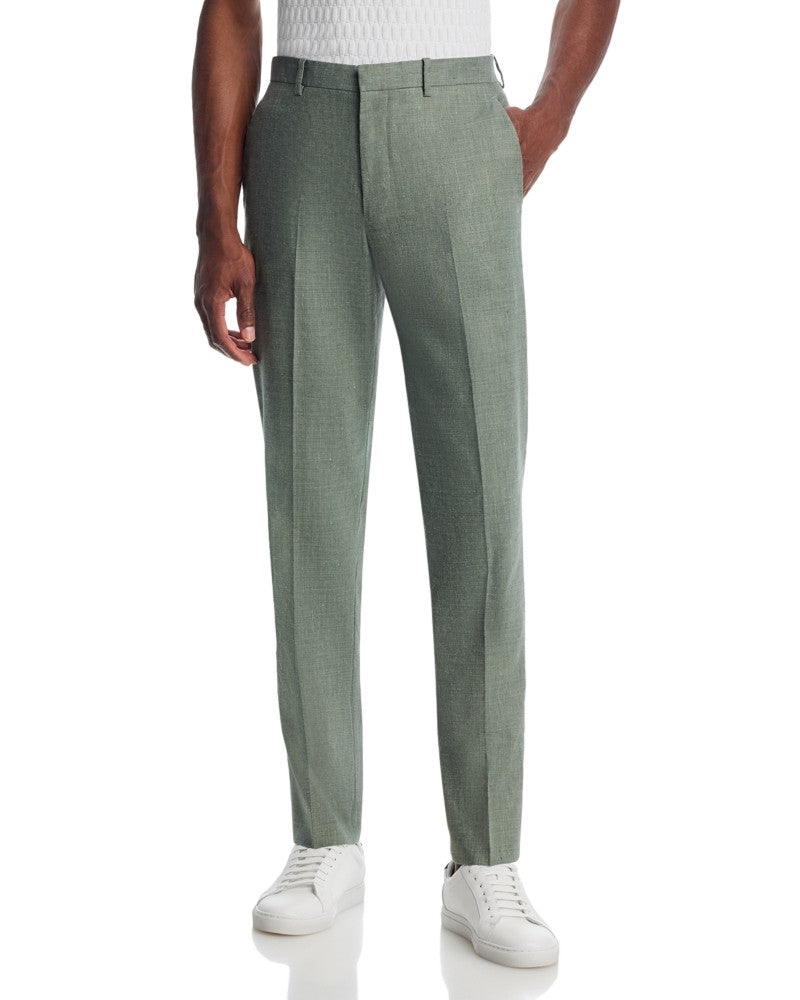 Theory Mens Slim fit Wool Dress Pants 33 Green Solid