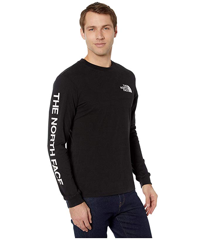 The North Face Men's Long Sleeve Hit Tee Shirt Black Small