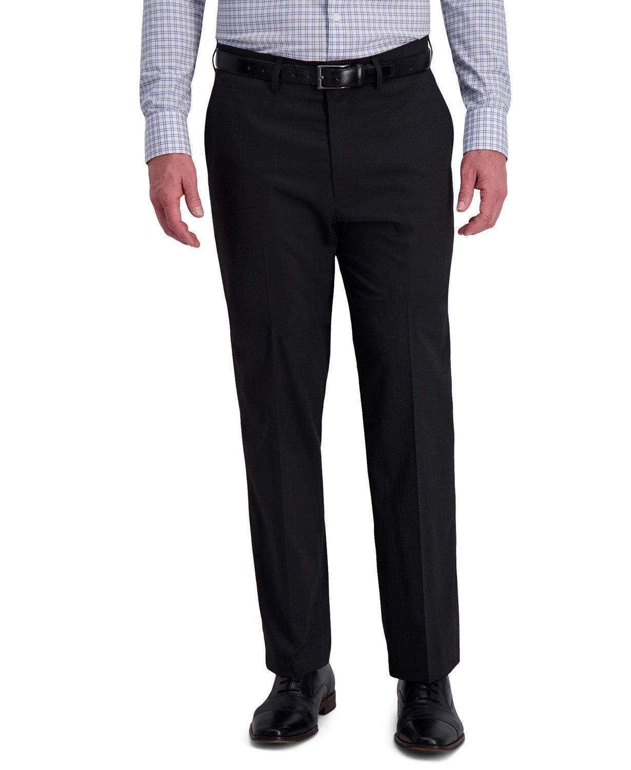 Haggar Mens Classic fit Dress Pants 32 / 32 Grey Stretch