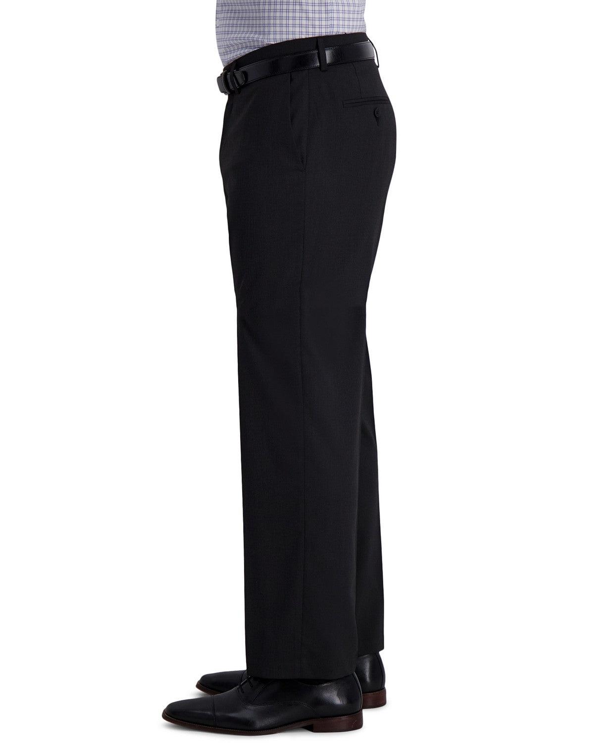Haggar Mens Classic fit Dress Pants 32 / 32 Grey Stretch