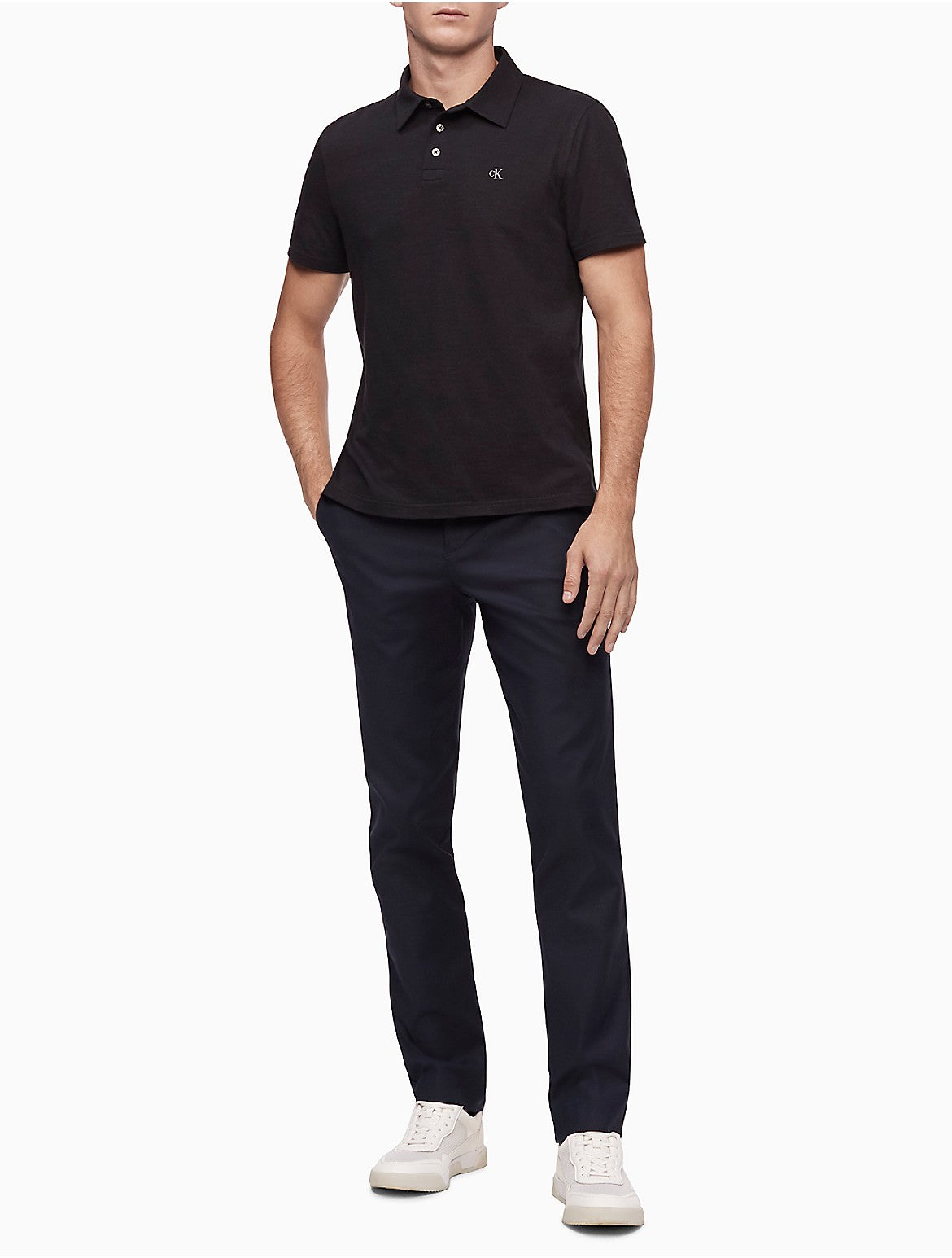 Calvin Klein Mens Slim Fit Stretch Chino Pants Sky Captain Blue 29 x 30