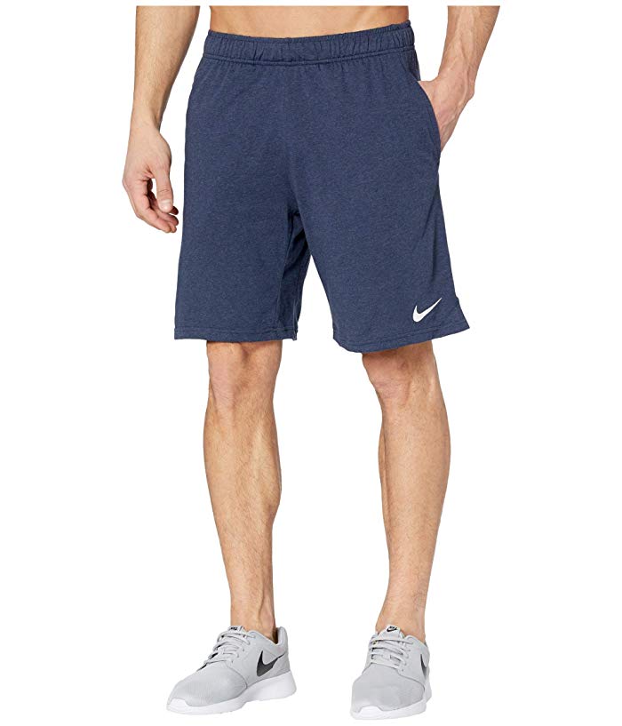 Nike Men's Dri FIT Training Shorts Obsidian Heather White 2XL