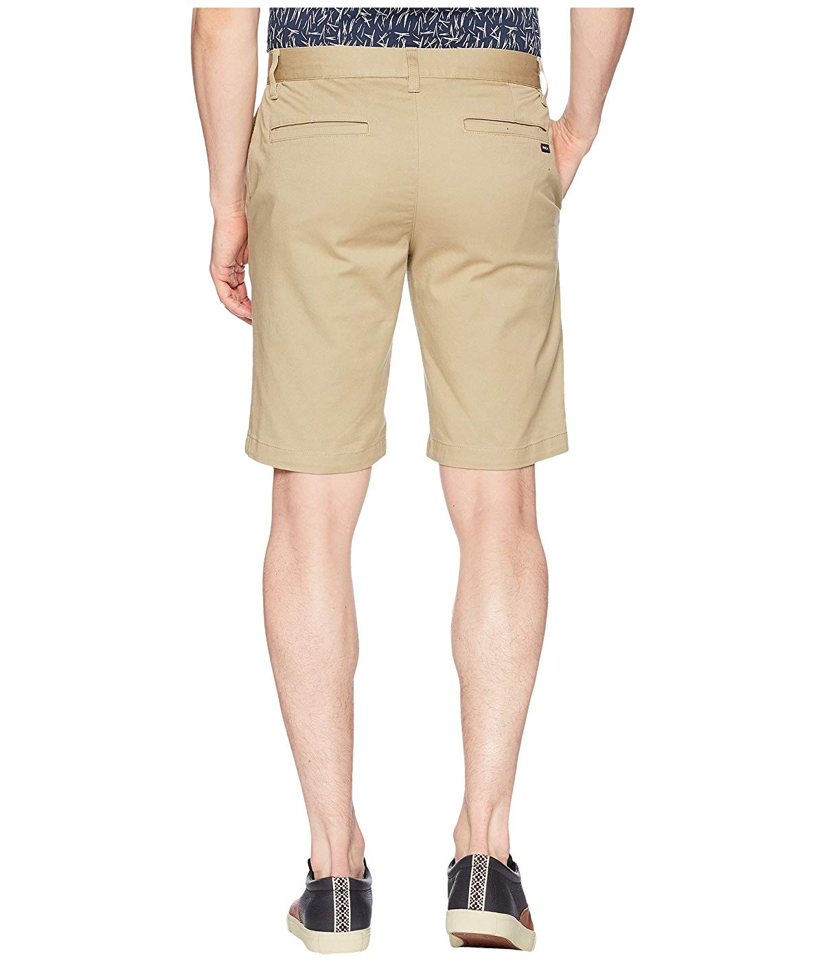 Rvca Mens Beige Flat Front Stretch Shorts 30