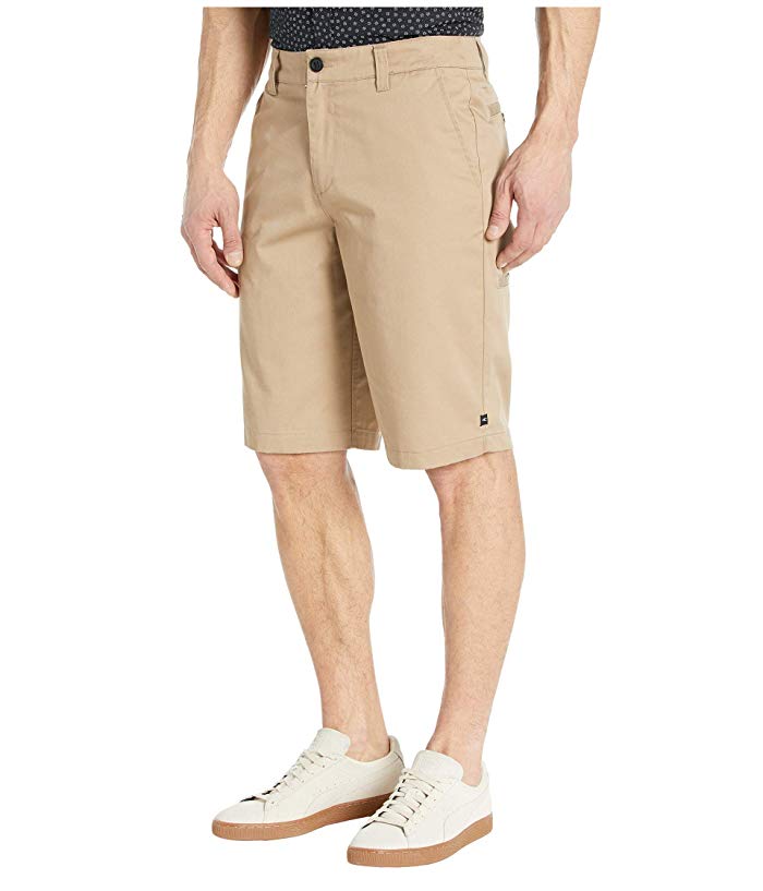 O Neill Mens Redwood 22 Inseam Walking Khaki Shorts Beige 28