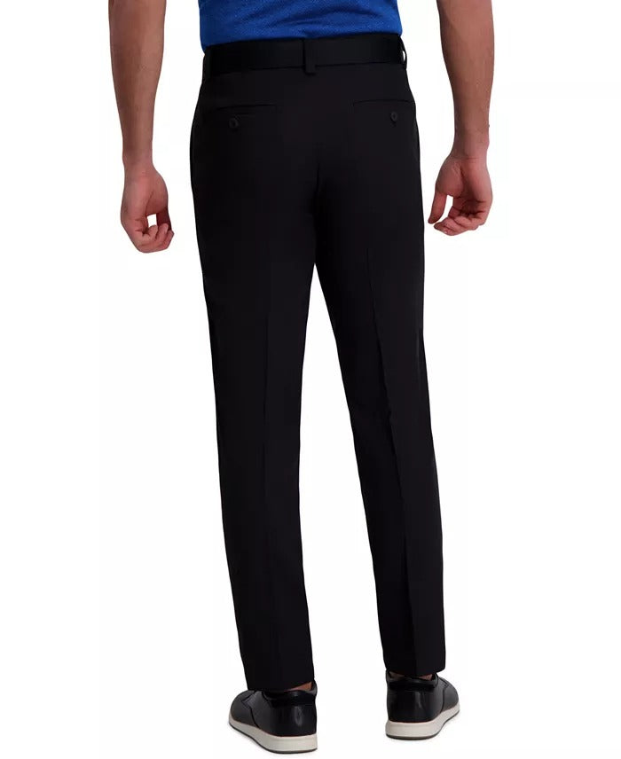 Haggar Mens Straight fit Dress Pants 38 / 30 Dark Grey Solid
