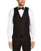 Alfani Men's Classic-Fit Stretch Black Tuxedo Vest Small Black
