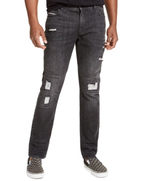 Sun + Stone Men's Slim Fit Distressed Jeans Ash Wash 29 x 30