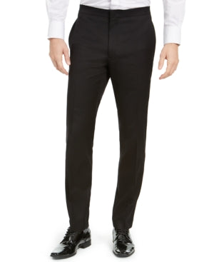 Alfani Mens Slim fit Dress Pants 33 / 32 Black Solid Stretch