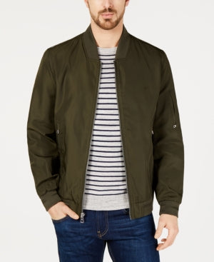 Calvin Klein Men's Flight Bomber Jacket Small Olive Green