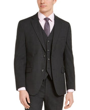 Alfani Men's Slim Fit Stretch Solid Sport Coat Blazer Charcoal Grey 40R