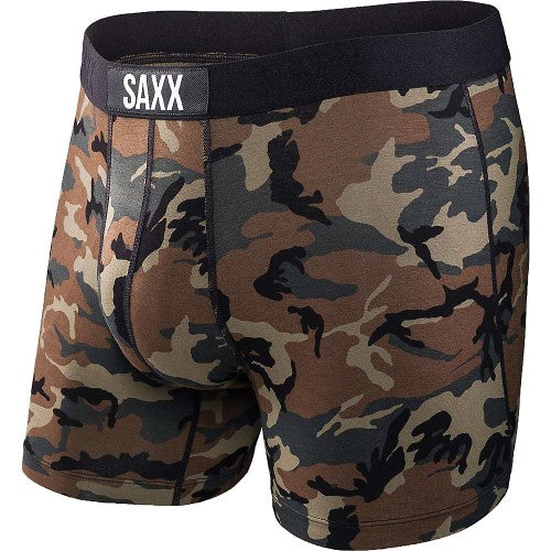 Saxx  Men's Vibe Boxers Briefs, Camo Size Small