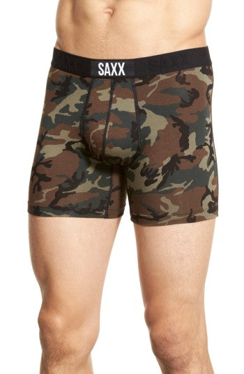 Saxx Mens Boxer Briefs Underwear XL Brown Camouflage