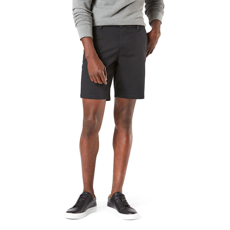 Dockers Mens Regular fit Casual Shorts 54 Black Solid Stretch