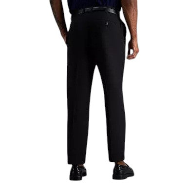 Haggar Mens Classic fit Dress Pants 34 / 32 Black Solid