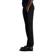 Haggar Mens Classic fit Dress Pants 34 / 32 Black Solid