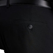 Haggar Mens Classic fit Dress Pants 34 / 32 Black Solid