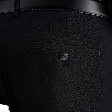 Haggar Mens Classic fit Dress Pants 34 / 32 Black Solid