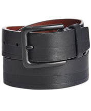 Original Penguin Men's Faux Leather Embossed Casual Belt Black 30