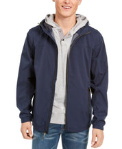 Hawke & Co. Mens Raincoat Hooded Coat XXL Blue Solid