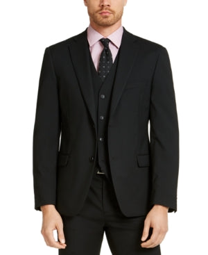 Alfani Mens Slim fit Suit Jacket Blazer 42 R Black Solid Stretch