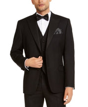 Alfani Mens Classic fit Tuxedo Jacket Blazer 36 S Black Solid Stretch