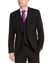 Alfani Mens Classic fit Suit Jacket Blazer 40 L Black Solid Stretch