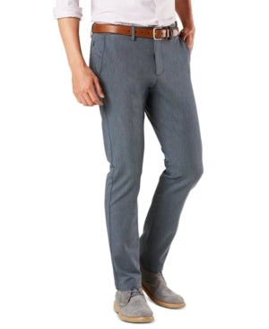 Dockers Mens Slim Fit Flat Front Chino Pants Straight Leg Stretch Blue 36 x 32