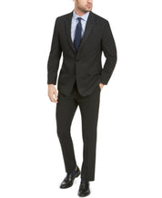 Izod Mens Regular fit 2 Piece Suit 40 L / 34 Waist Black Pindot