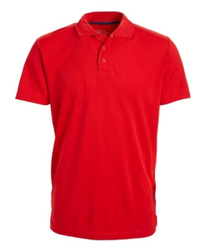 Galaxy by Harvic Men's Tagless Dry Fit Moisture Wicking Polo Shirt Red XXL