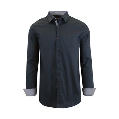 Galaxy By Harvic Mens Long Sleeve Black Shirt Medium