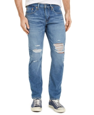 Levi Strauss & Co Mens Blue Tapered Regular Fit Stretch Denim Jeans 34 X 30